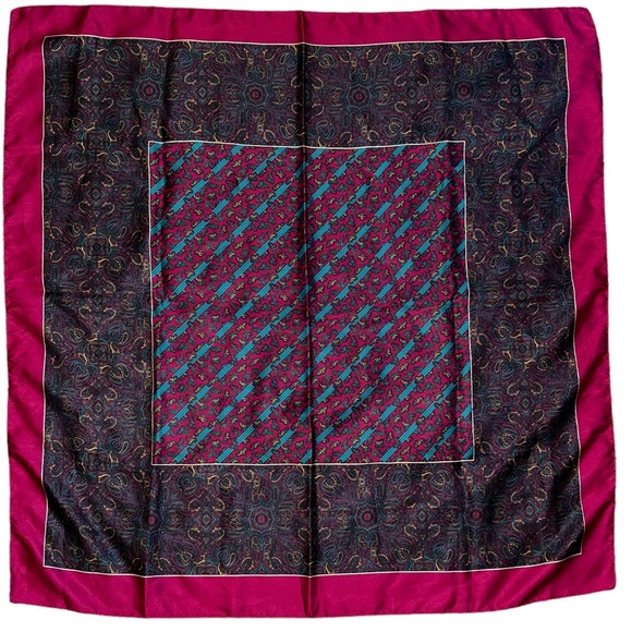 Vintage Made in Italy Scarf 30.5x30.5 Inches - Picture 1 of 3